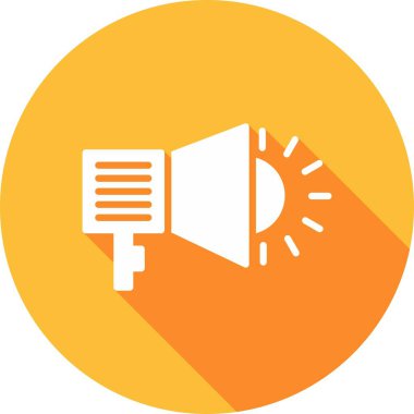 Duyuru Kabartma Çemberi Vektör Simgesi Tasarımı