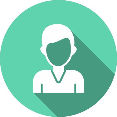 Kullanıcı Kabartma Çemberi Vektör Simgesi Tasarımı