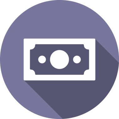 Dolar Glyph Çember Vektör Simgesi Tasarımı