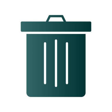 Bin Glyph Gradyan Vektör Simgesi Tasarımı