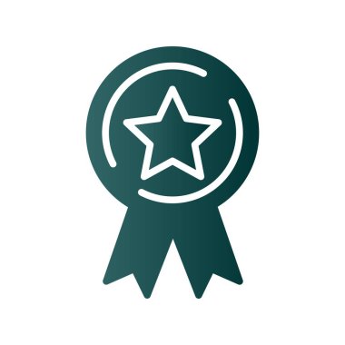 Ödül Glyph Gradyan Vektör Simgesi Tasarımı