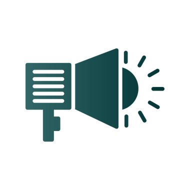  Duyuru Kabartması Gradyan Vektör Simgesi Tasarımı