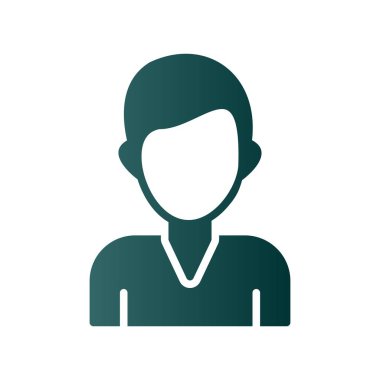 Kullanıcı Glifi Gradyan Vektör Simgesi Tasarımı