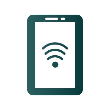  wifi Glyph Gradyan Vektör Simgesi Tasarımı