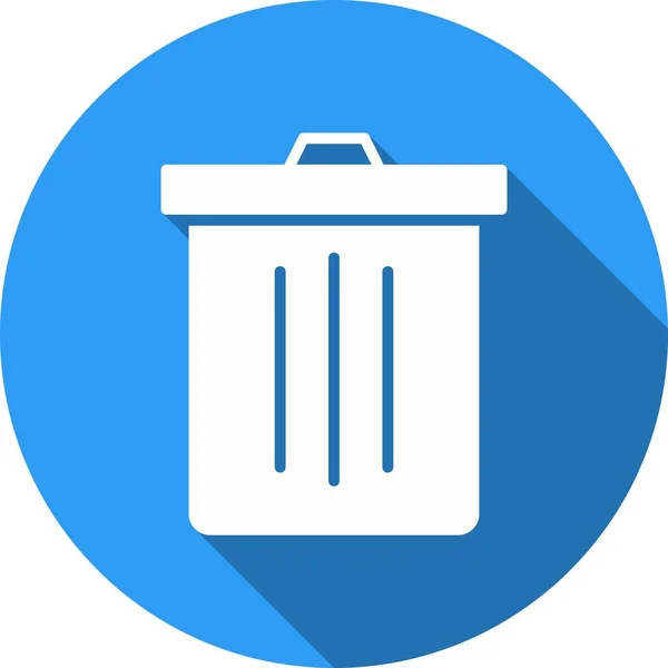 Bin Glyph Circle Vector Ícone Desig — Vetor de Stock