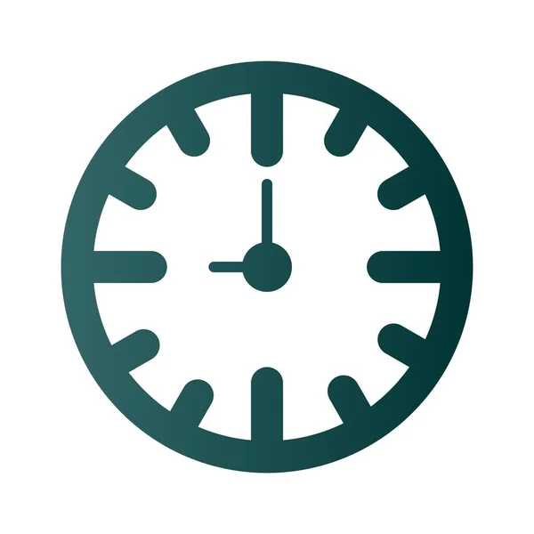 時計グリフグラデーションベクトルアイコンデザイン — ストックベクタ