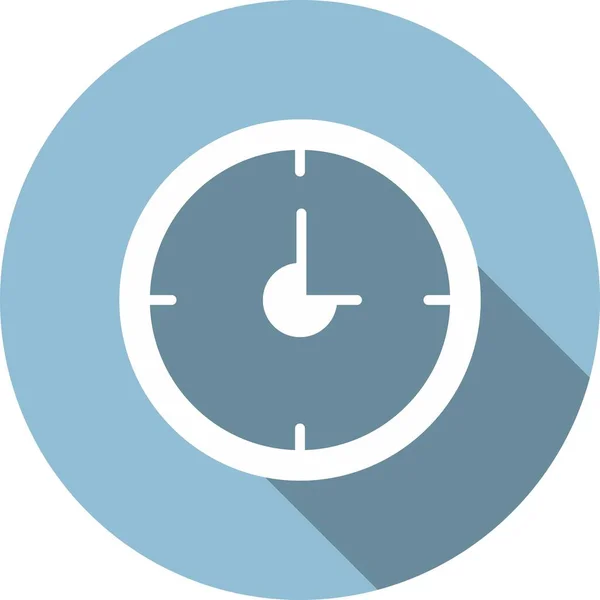 Clock Glyph Circle Vector Icon Desig — Stock Vector