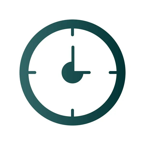 Clock Glyph Gradient Vector Icon Desig — 스톡 벡터