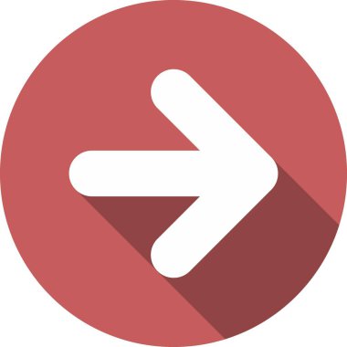 Sağ Glyph Çember Vektör Simgesi Tasarımı