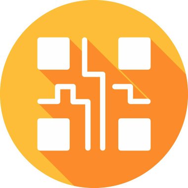 Barkod Glyph Çember Vektör Simgesi Tasarımı