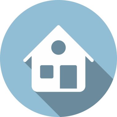 Ev Glyph Çemberi Vektör Simgesi Tasarımı