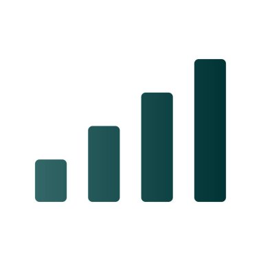 Çubuk Grafik Gradyan Vektör Simgesi Tasarımı
