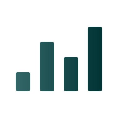 Çubuk Glyph Gradyan Vektör Simgesi Tasarımı