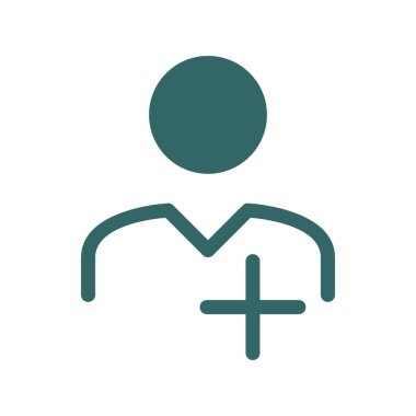 Glyph Gradyan Vektör Simgesi Tasarımı Ekle