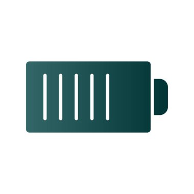 Batarya Glyph Gradyan Vektör Simgesi Tasarımı