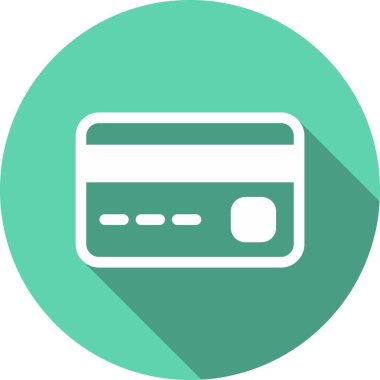 Banka Kartı Kabartma Çemberi Vektör Simgesi Tasarımı