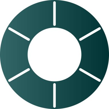 Yaşam Koruyucu Kabartma Gradyan Vektör Simgesi Tasarımı