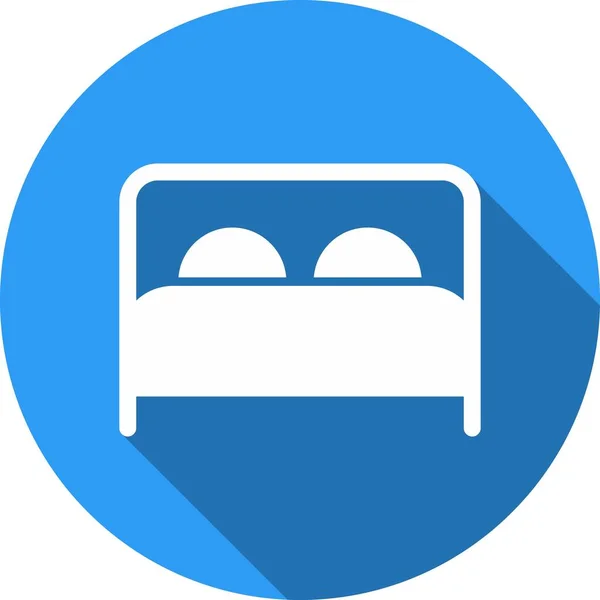 Bed Glyph Circle Vector Icon Desig — Stockvektor