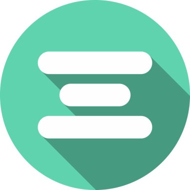 Menü Kabartma Çemberi Vektör Simgesi Tasarımı