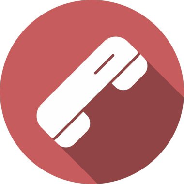 Telefon Kabartma Çemberi Vektör Simgesi Tasarımı