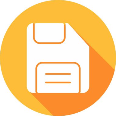 Glyph Çember Vektör Simgesi Tasarımı Kaydet