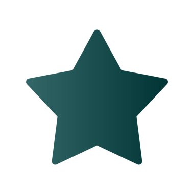 Yıldız Kabartması Gradyan Vektör Simgesi Tasarımı