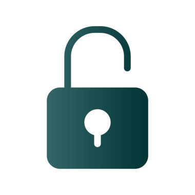 Glyph Gradyan Vektör Simgesi Tasarımı Kilidini Aç