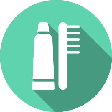 Diş macunu Kabartma Çemberi Vektör Simgesi Tasarımı