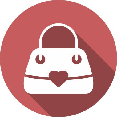 Kadınlar Çanta Kabartma Çemberi Vektör Simgesi Tasarımı