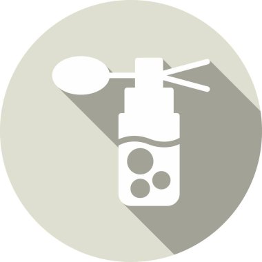 Parfüm Şişesi Kabartma Çemberi Vektör Simgesi Tasarımı