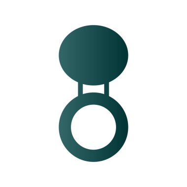 Bastırılmış Toz Kabartma Gradyan Vektör Simgesi Tasarımı