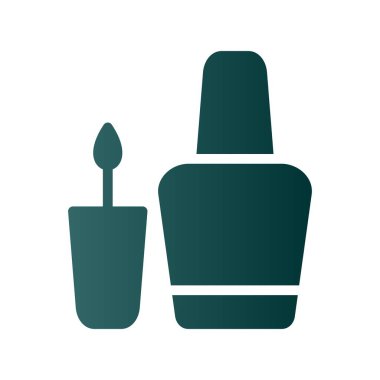 Çivi Güzelliği Gradyan Vektör Simgesi Tasarımı