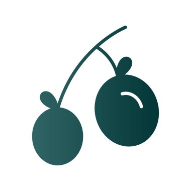 Zeytin Kabartması Gradyan Vektör Simgesi Tasarımı