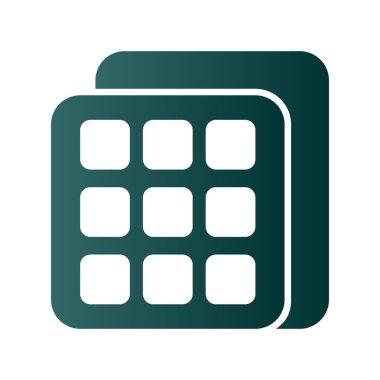 Waffle Glyph Gradyan Vektör Simgesi Tasarımı