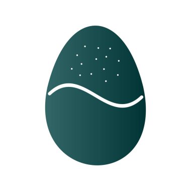 Çikolata yumurtası Glyph Gradyan Vektör Simgesi Tasarımı