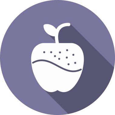 Apple Glyph Çember Vektör Simgesi Tasarımı