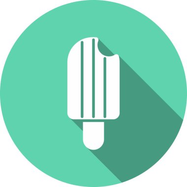 Dondurma Kabartma Çemberi Vektör Simgesi Tasarımı