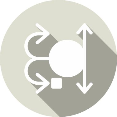 Özyineleme Glyph Çember Vektör Simgesi Tasarımı