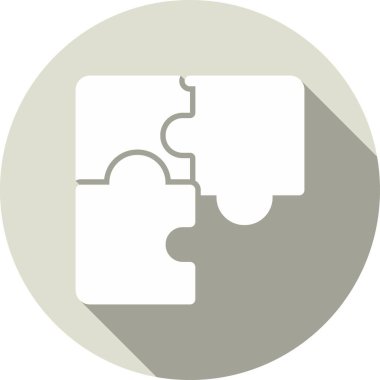 Bulmaca Kabartma Çemberi Vektör Simgesi Tasarımı