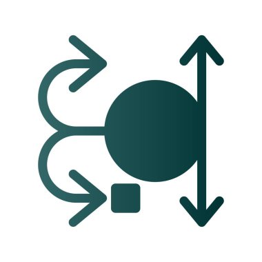 Özyineleme Glyph Gradyan Vektör Simgesi Tasarımı