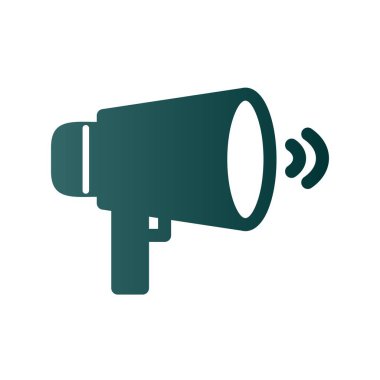 Sözcü Glyph Gradyan Vektör Simgesi Tasarımı