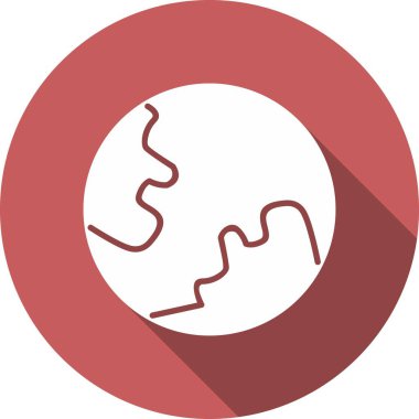 Dünya Kabartma Çemberi Vektör Simgesi Tasarımı