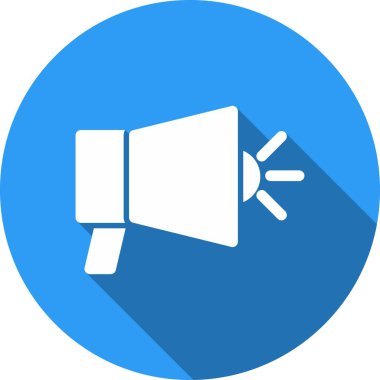 Megafon Çember Vektör Simgesi Tasarımı