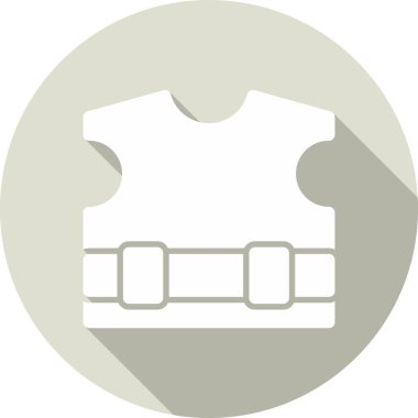 Can Yelekli Kabartma Çemberi Vektör Simgesi Tasarımı