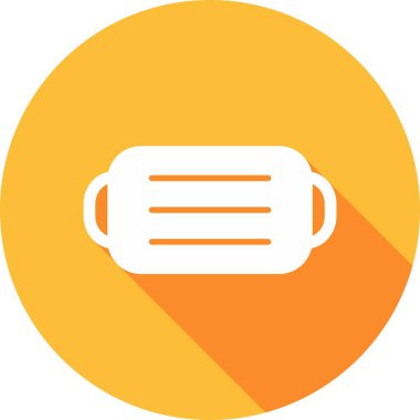 Yüz Maskesi Kabartma Çemberi Vektör Simgesi Tasarımı