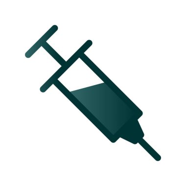 Şırınga Kabartma Gradyan Vektör Simgesi Tasarımı