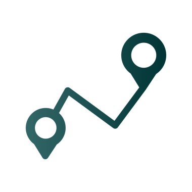 Gps Gradyan Vektör Simgesi Tasarımı