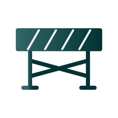 Bariyer Kabartma Gradyan Vektör Simgesi Tasarımı