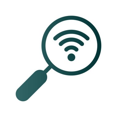 wifi Glyph Gradyan Vektör Simgesi Tasarımı