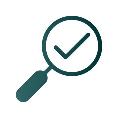 Tick Glyph Gradyan Vektör Simgesi Tasarımı